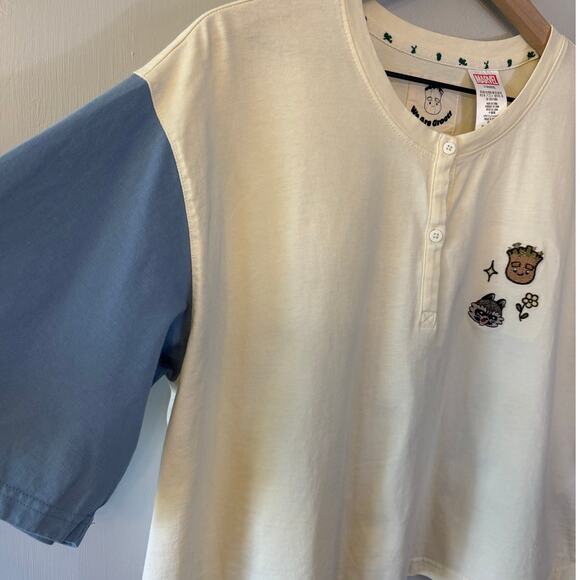 Women's Crop Disney Guardians of the Galaxy Groot Short Sleeved Shirt Size XL - Picture 4 of 7